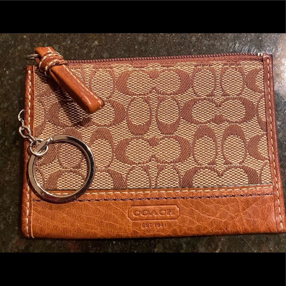Coach key ring card holder